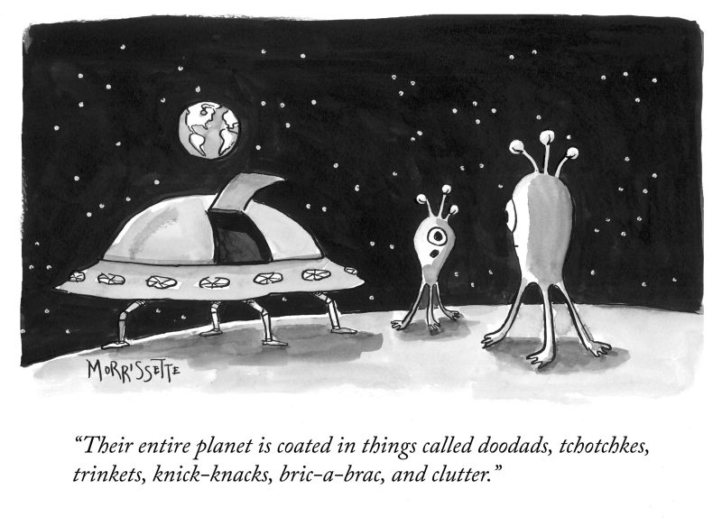 Aliens Discover Knick Knacks cartoon | © Sarah Morrissette
