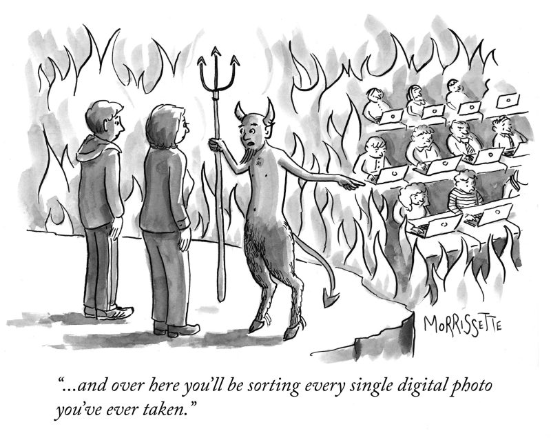 Sorting Digital Photos in Hell cartoon | © Sarah Morrissette