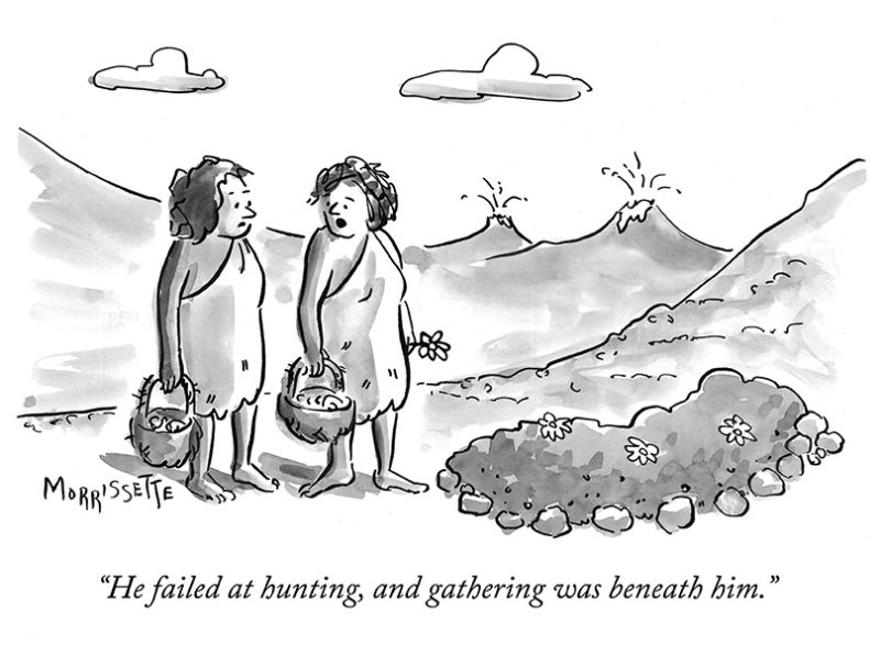 Caveman Failed at Hunting cartoon | © Sarah Morrissette 